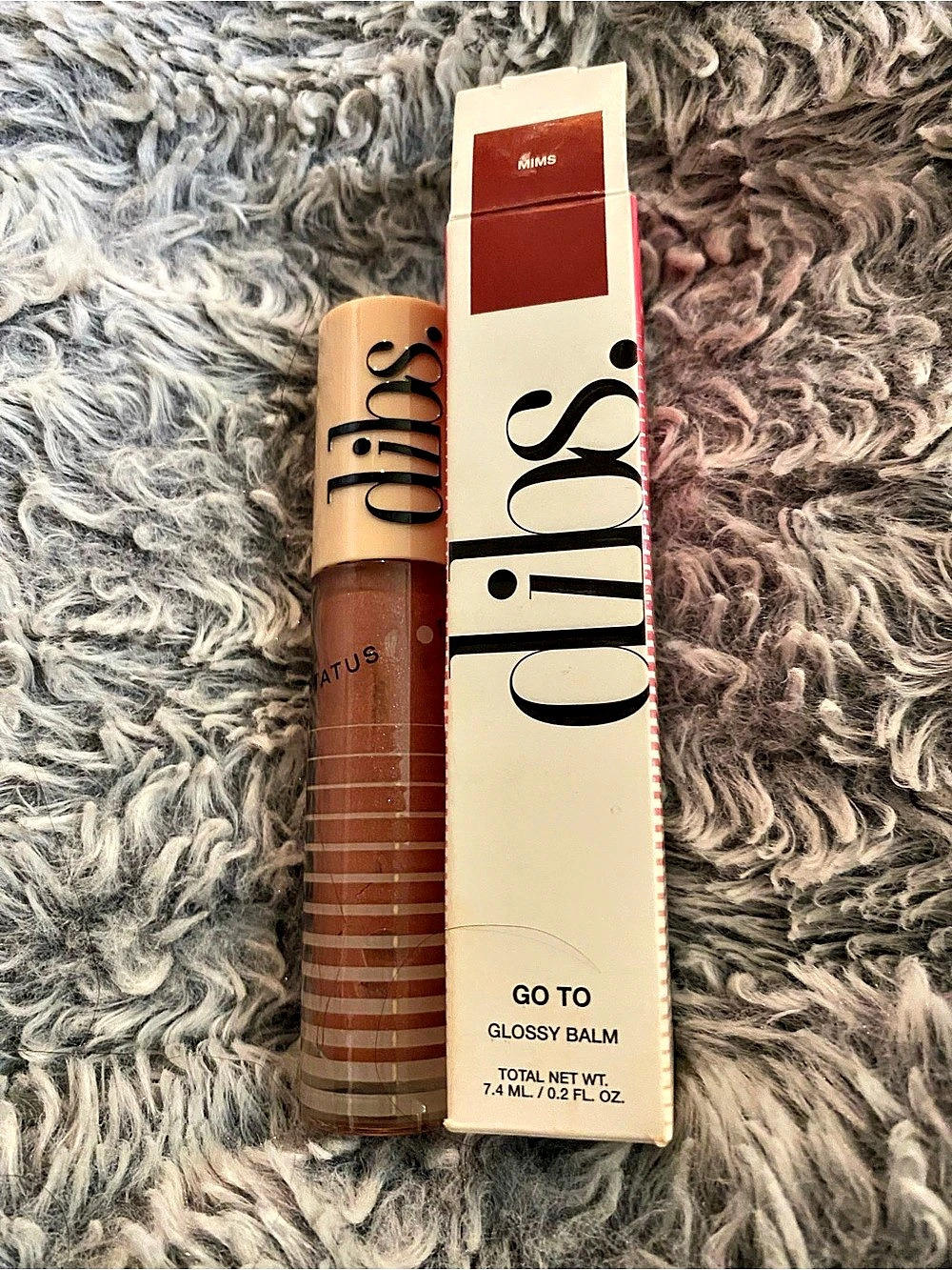 Dibs go to glossy balm in shade Mims